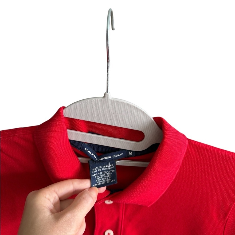 Polo by Ralph Lauren Big Pony Red and Gold Polo Shirt Classic Design - Picture 10 of 12